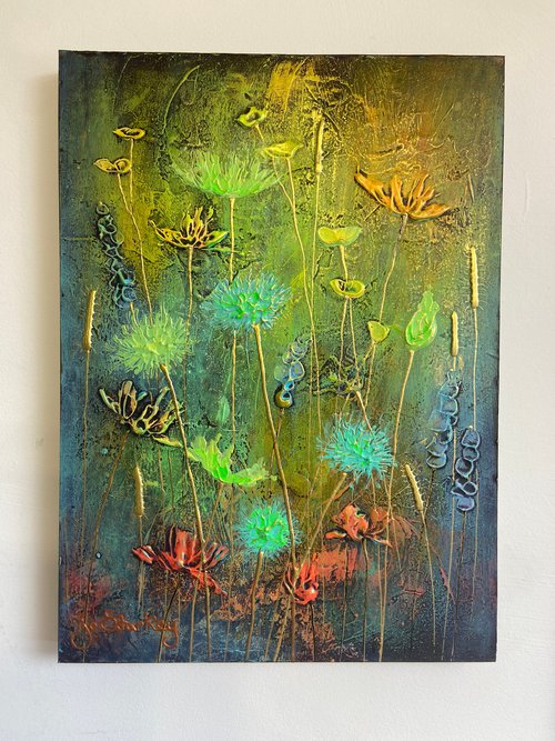 'Painting 5 of Abstract Floral Series II' by Jo Starkey