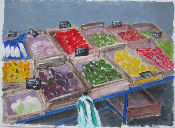 Fruits and vegetables in a Market stall