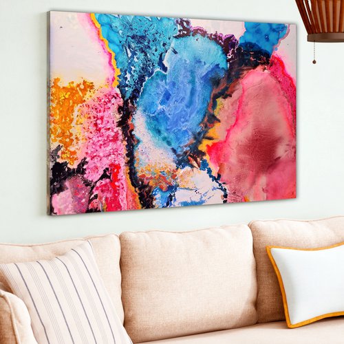 Geode Sunset II by Nikolina Andrea Seascapes and Abstracts
