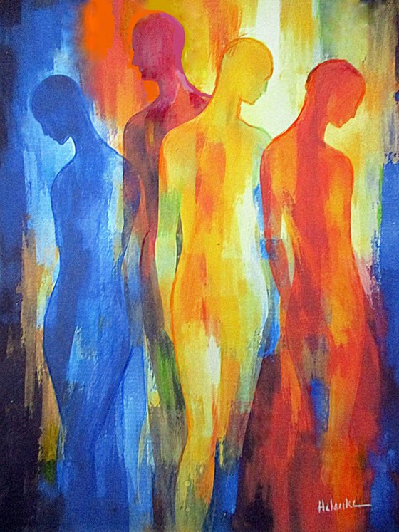 "Gathered Light" - Abstract Figures
