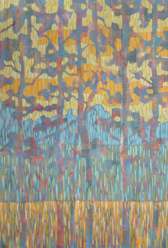 Sunset on the River. Diptych