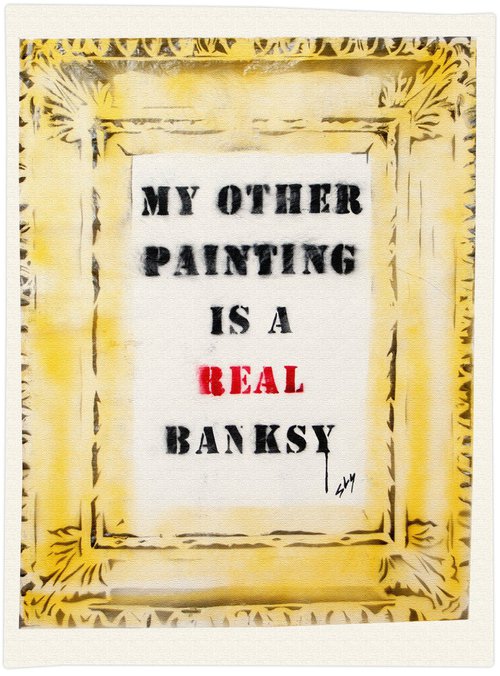 A real Banksy (on gorgeous watercolour paper). by Juan Sly