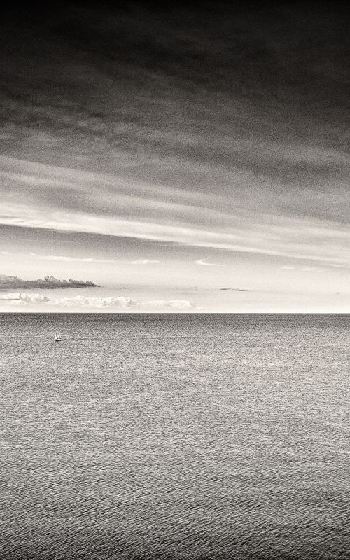 Yacht off Cornwall by Douglas Kurn