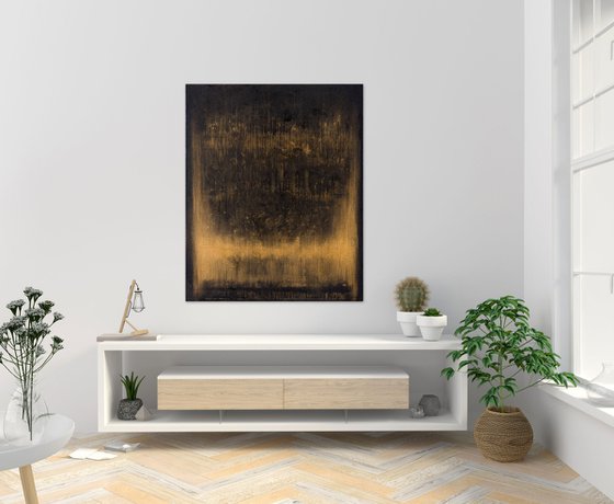 Gold abstract painting BH114
