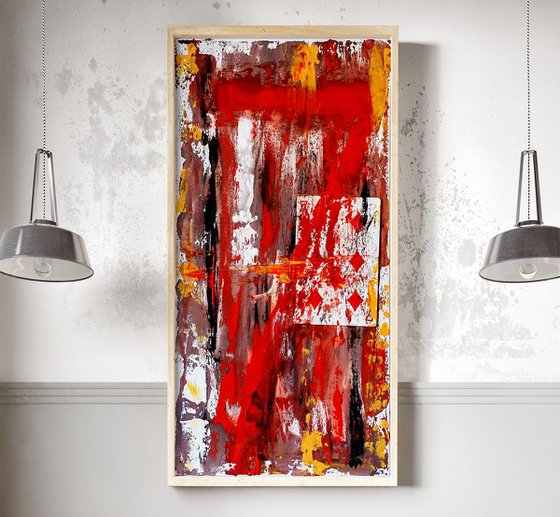 Se7en. Colorful Abstract Expressive Mixed-media Painting by Retne