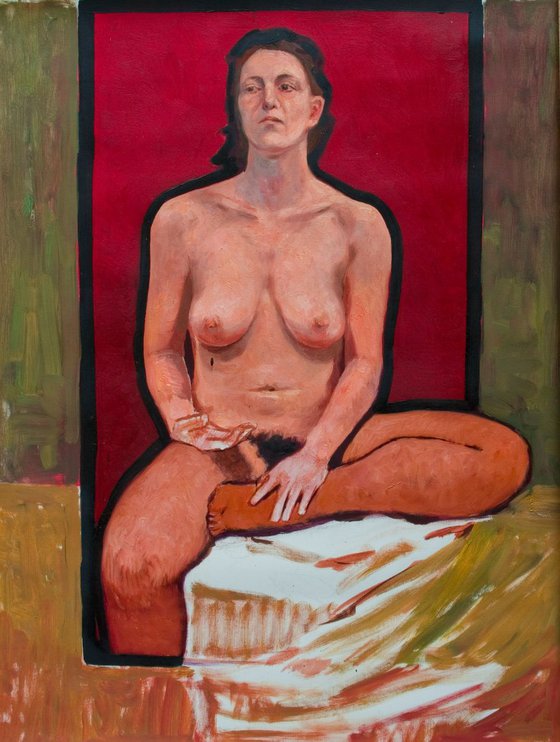 modern style study of a nude woman