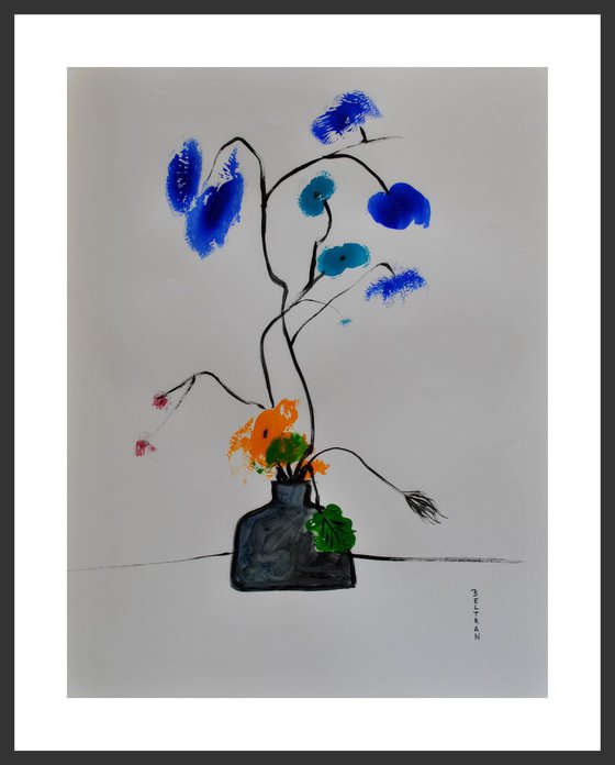 Ikebana " Poetry and Lightness" / 19,68 x 25,59 in ( 50x65 cm ) / 2018