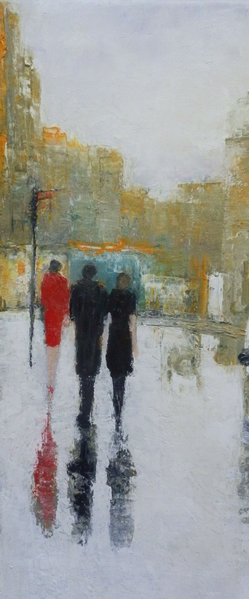 People in the city by Maria Karalyos