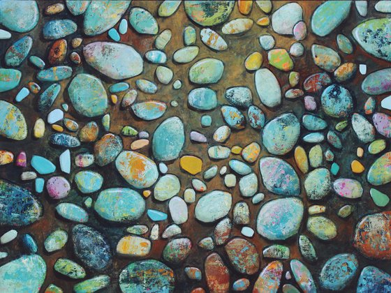 Sun Soaked Beach Rocks