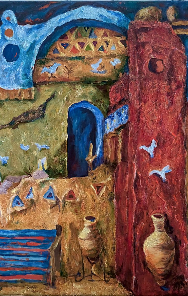 Expressive Oil Painting , From Nubia To Cairo By Felix Rubio, 32 X 21, Artwork For Sale On Artfinder