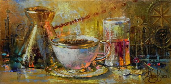"Morning coffee" - Original art