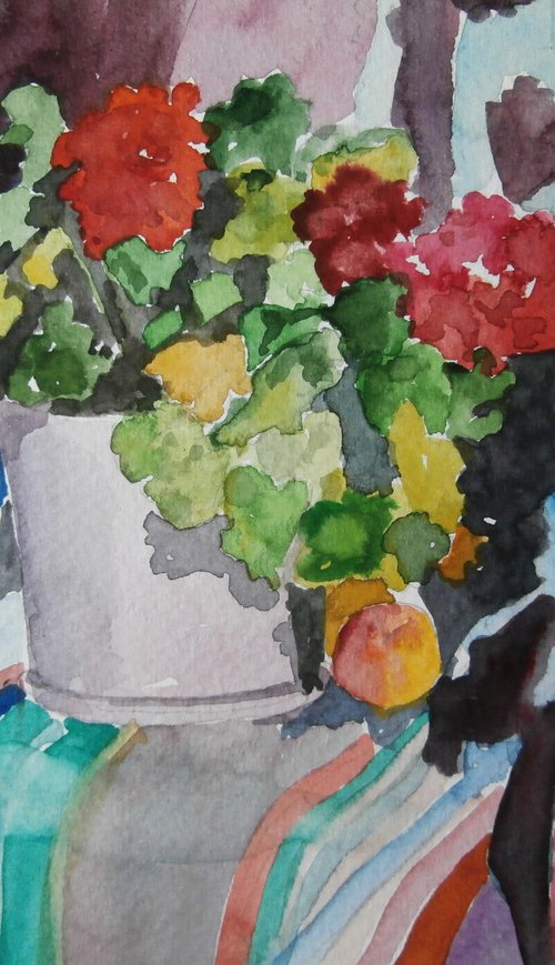 FLOWERS / 19.5 x 14.5 cm by Zoran Mihajlović Muza
