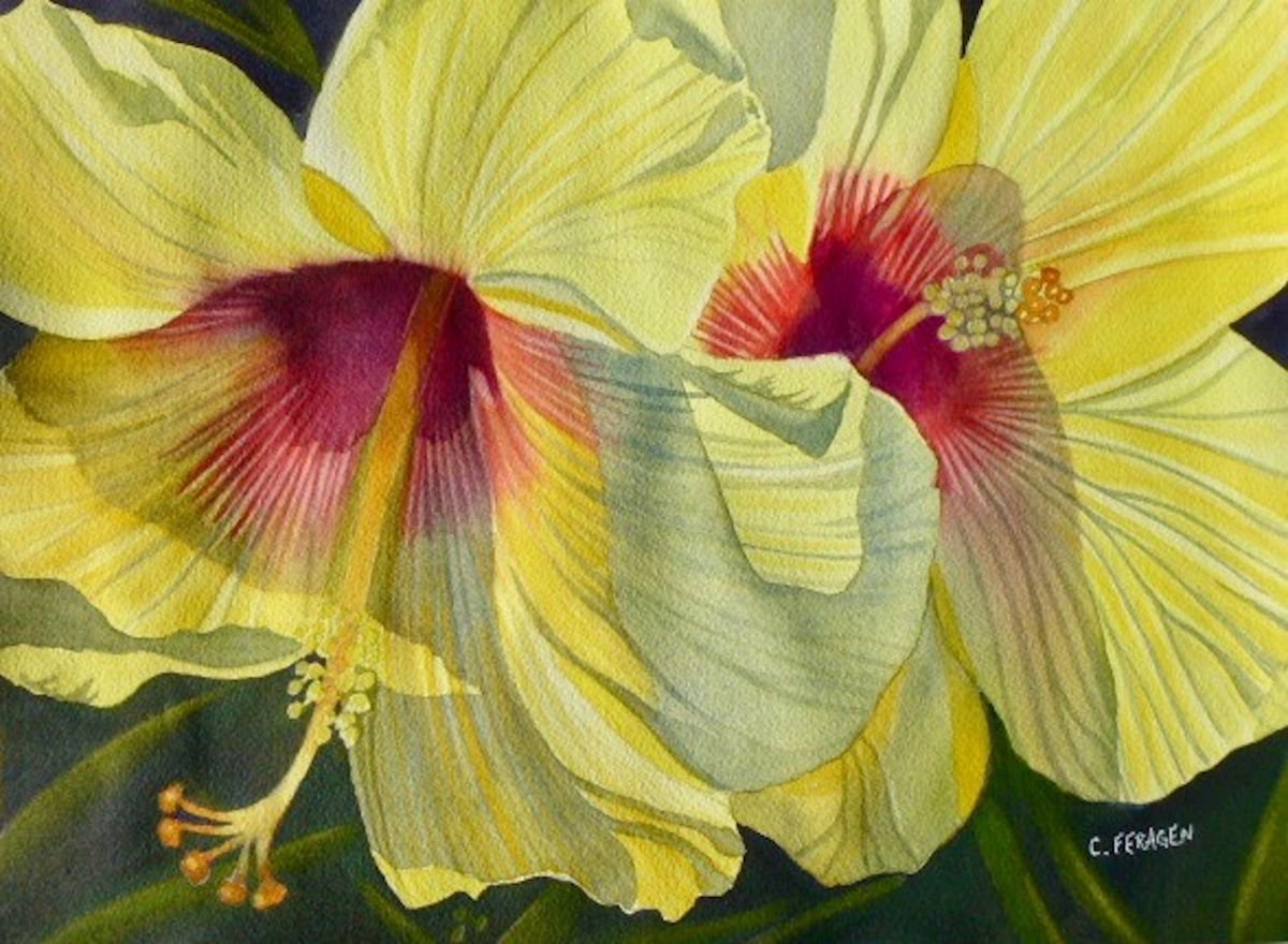 Two Yellow Flowers by Cheryl Feragen