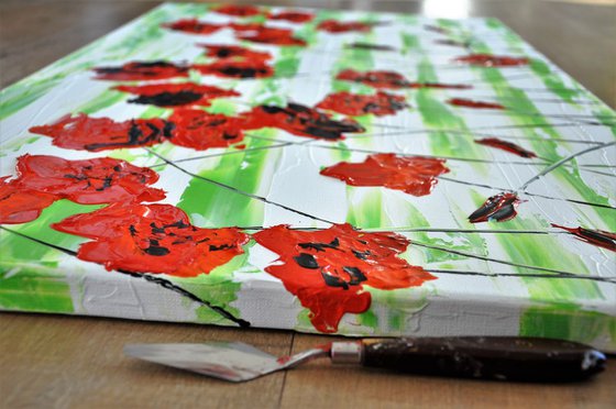 Red Poppies 90x50cm