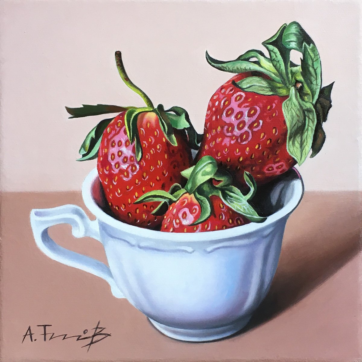 Strawberries in a Cup by Alexander Titorenkov