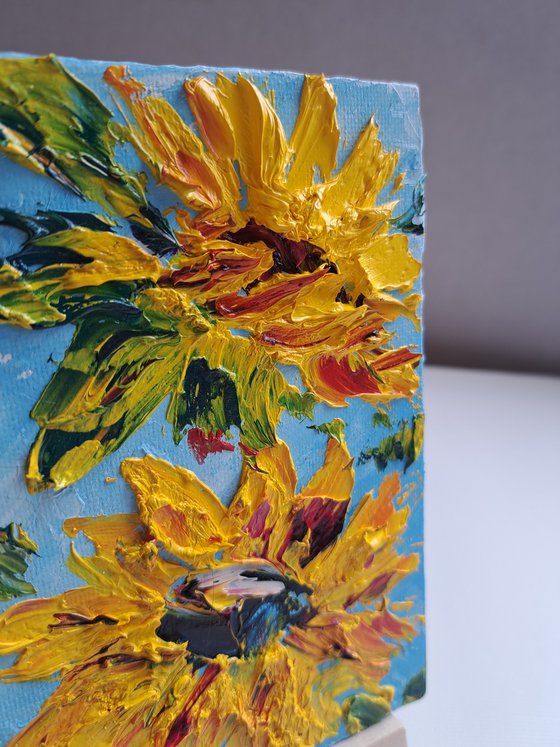 Mini painting Sunflower