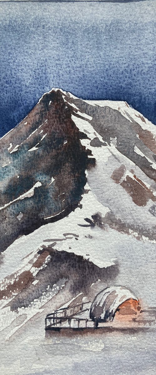 Talgar mountain sketch by Valeria Golovenkina
