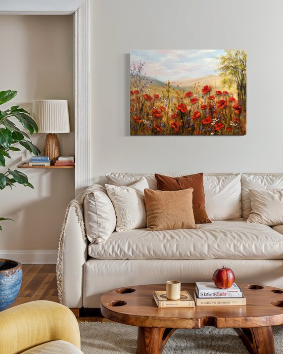 Poppies in the heart