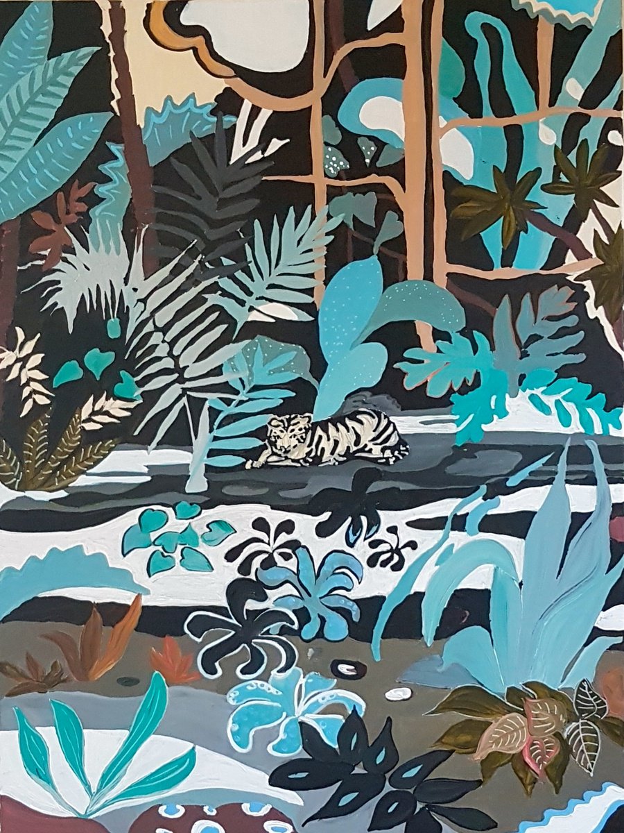 Jungle Fantasy 1: Blue Tiger by Kathrin Fl�ge