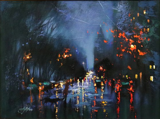 A Rainy Night at Central Park West