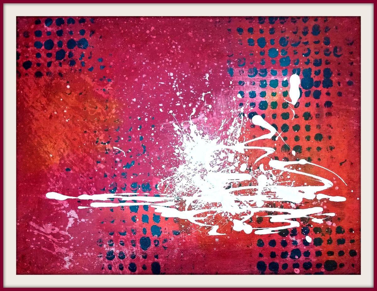 Pretty in Pink 2 / Small Abstract / 8x10 Canvas by Jessica Sanders