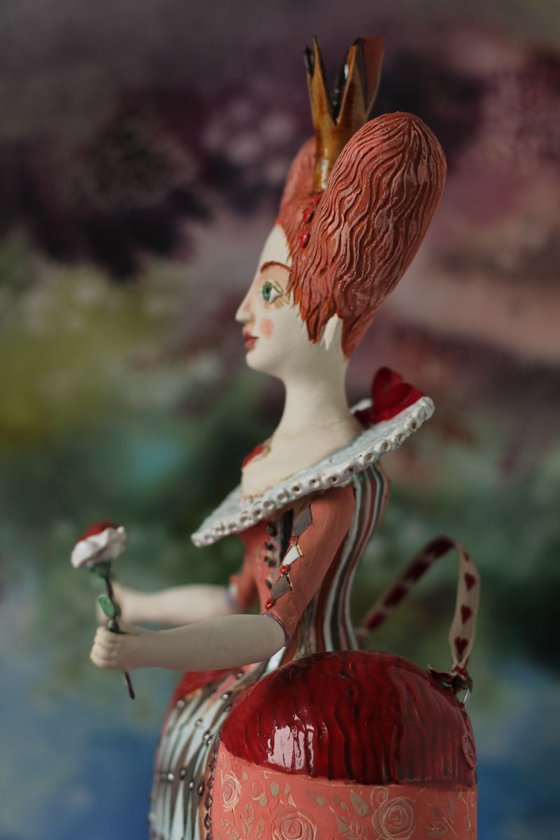 From the Alice in Wonderland. Queen of Hearts.  Wall sculpture by Elya Yalonetski
