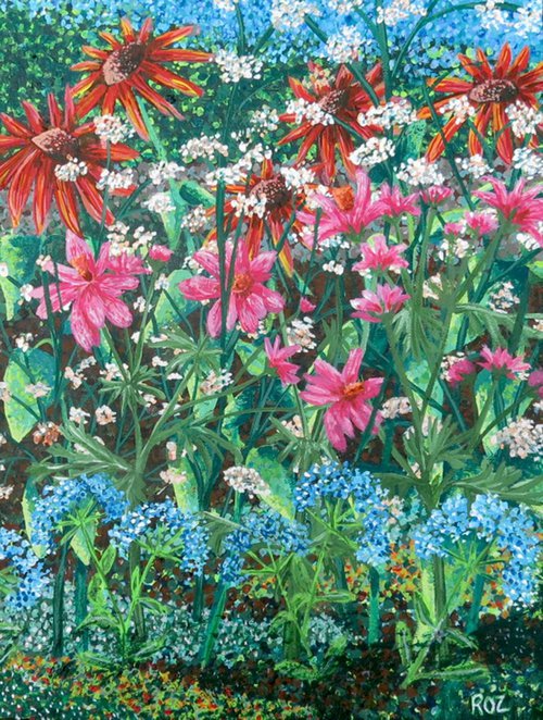 Floral Garden by Roz Edwards