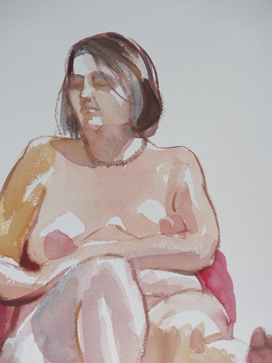 Seated female nude