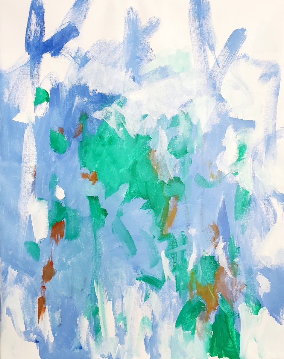 Abstract Acrylic Painting By Joyce Fournier, 24 X 30", Anything Is Possible, Original Artwork