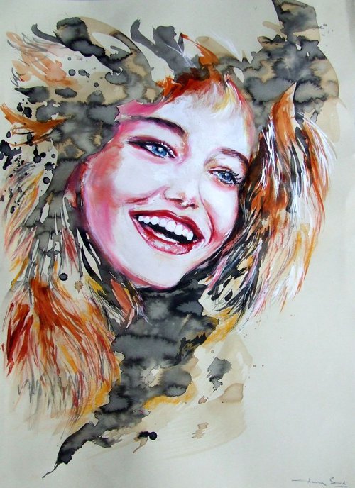 Her smile by Anna Sidi-Yacoub