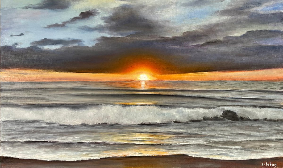 OCEAN SUNSET by Aflatun Israilov