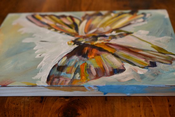 Butterfly Study on Wood