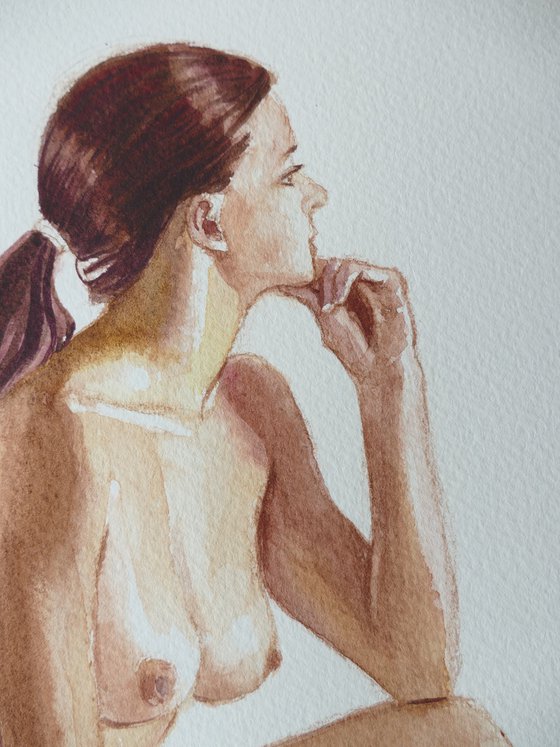 Kneeling female nude