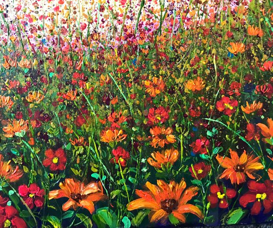 Marigold Summer- Floral landscape