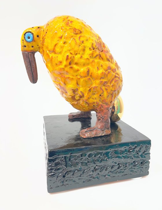 Orange Bird with Golden Egg