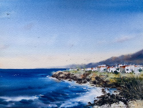 Sea coast, Cyprus by Eugenia Gorbacheva