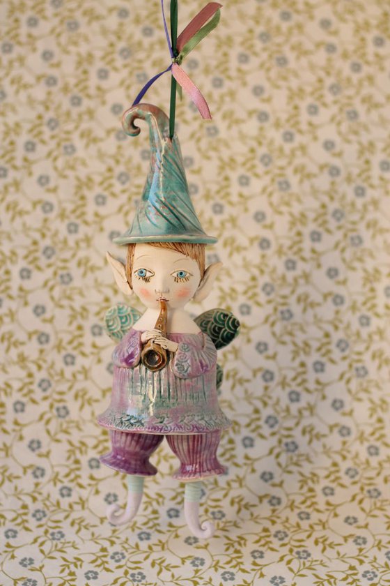 Cobweb - fairy from the Midsummer Night's Dream Ceramic illustration project by Elya Yalonetski