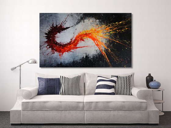 Twisting Fire V - CANVAS ONLY