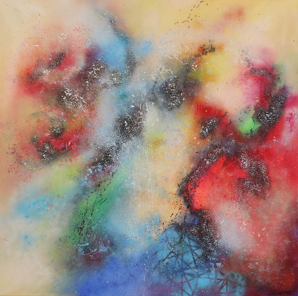 Abstract Magnum By Ludmilla Ukrow, 28 X 28, Artwork For Sale On Artfinder