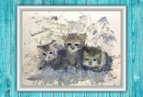 Three Kittens by Ryan  Louder