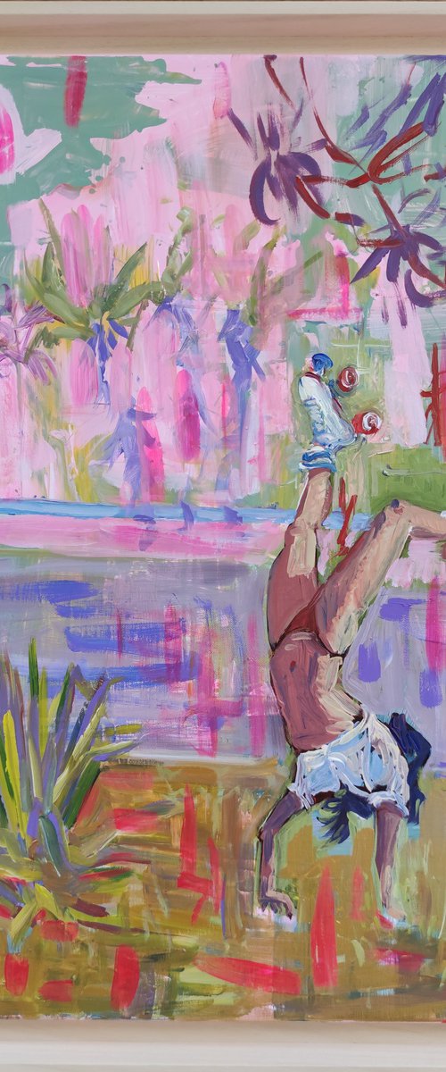 Rollers and Palm Trees by Linda Clerget