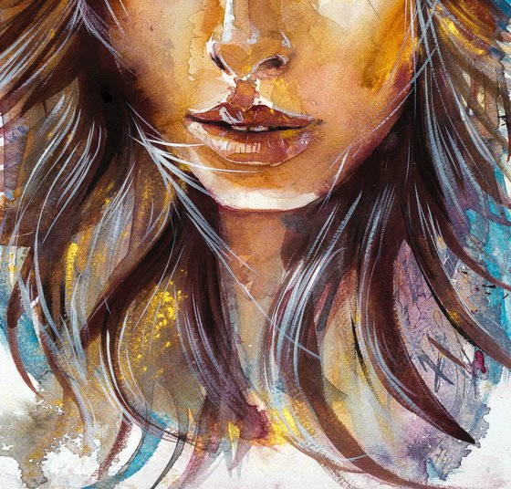 Girl in gold