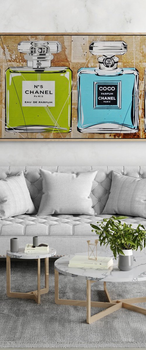 C.C. Selection 200cm x 80cm Textured Book Page Urban Pop Art by Franko