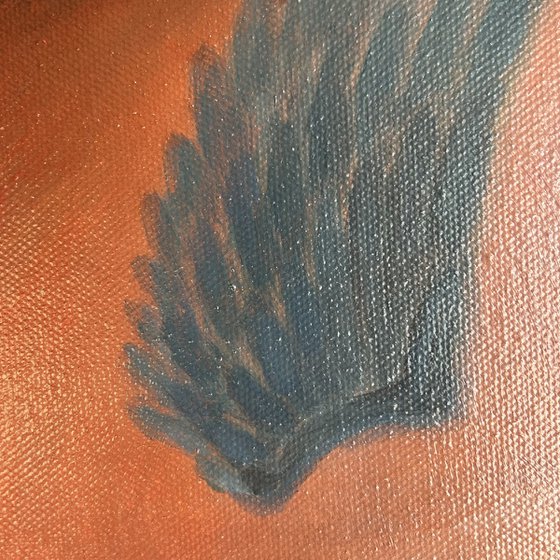 Original oil painting Female portrait Nude