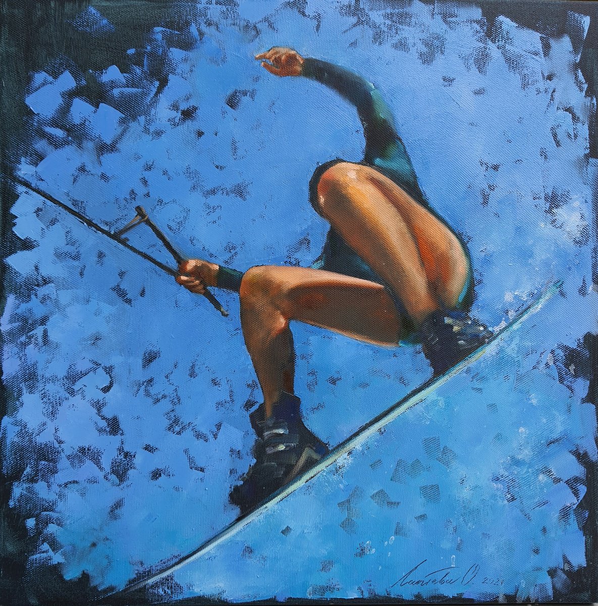 Painting , I Conquer The Sky By Olha Laptieva, 24 X 24, Artwork For Sale On Artfinder