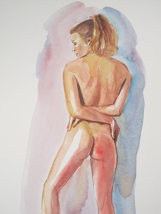 Standing female nude