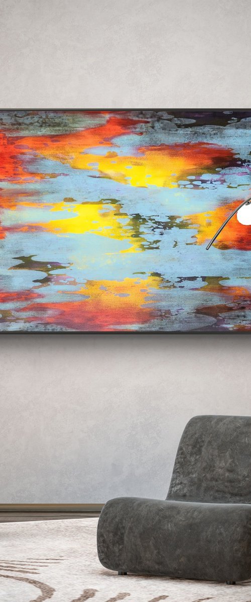 FLARE III - Contemporary Abstract Painting by Orvvet