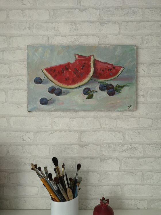 August. Watermelon.