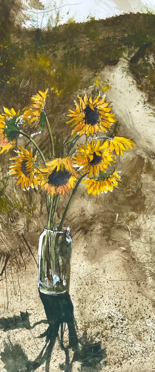 Road To Sunflowers by Mazen Ghurbal