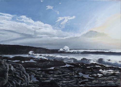 Rocks and waves by Lynne Harris